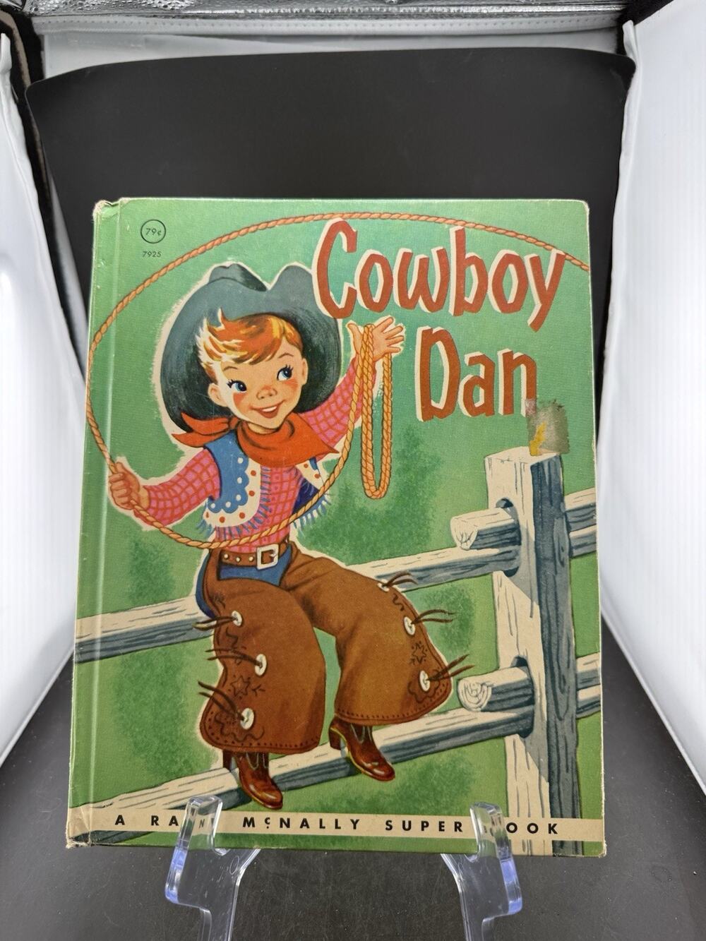 Vtg 1950 COWBOY DAN Children's Rand McNally Junior Elf Book Andy Cobb